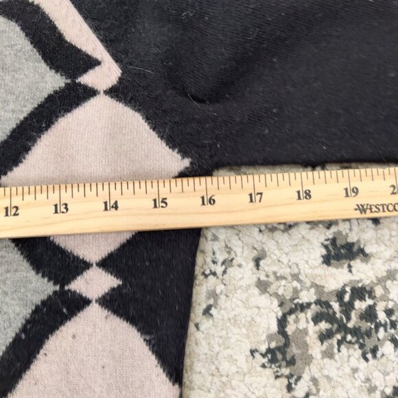 Gordon Cooper Golf Women's Sweater Size M Wool Cashmere Black Argyle Tennis Prep - Picture 7 of 8